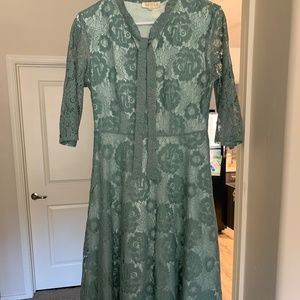 Blue/green lace dress
